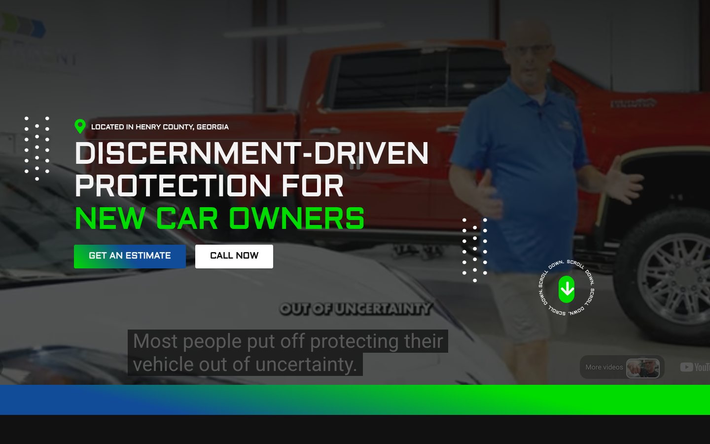 Divergent Elite Detailing website home page